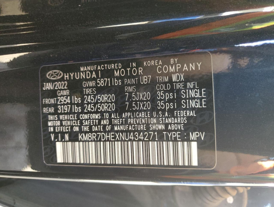HYUNDAI PALISADE CALLIGRAPHY 2022 HYUNDAI PALISADE CALLIGRAPHY 2022