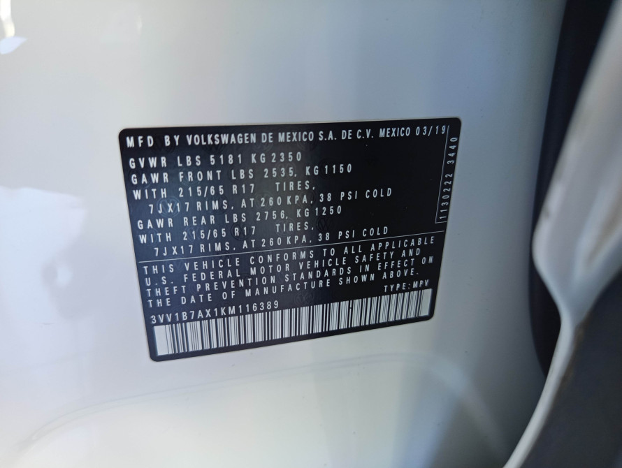 Volkswagen Tiguan 2019 Volkswagen Tiguan 2019